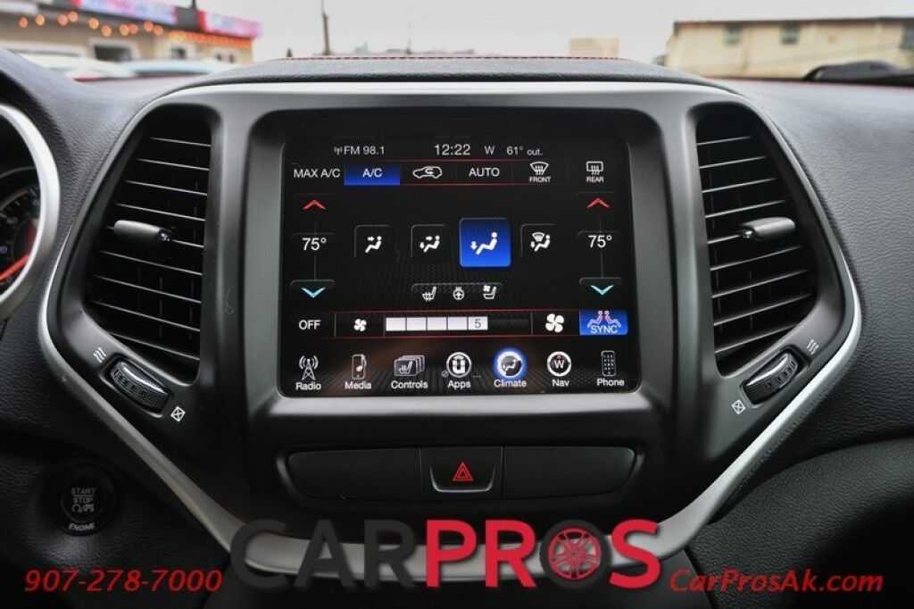 2015 Jeep Cherokee Trailhawk - 4X4 - Comfort & Convenience Group - 3.2L V6 - AutoStart - Heated & Cooled Leather Seats - Heated Steering Wheel - Bluetooth - Navigation - Back Up Camera - Cruise Control - Power Liftgate - Tow Pkg Anchorage AK