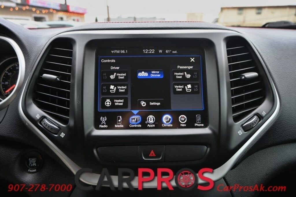 2015 Jeep Cherokee Trailhawk - 4X4 - Comfort & Convenience Group - 3.2L V6 - AutoStart - Heated & Cooled Leather Seats - Heated Steering Wheel - Bluetooth - Navigation - Back Up Camera - Cruise Control - Power Liftgate - Tow Pkg Anchorage AK
