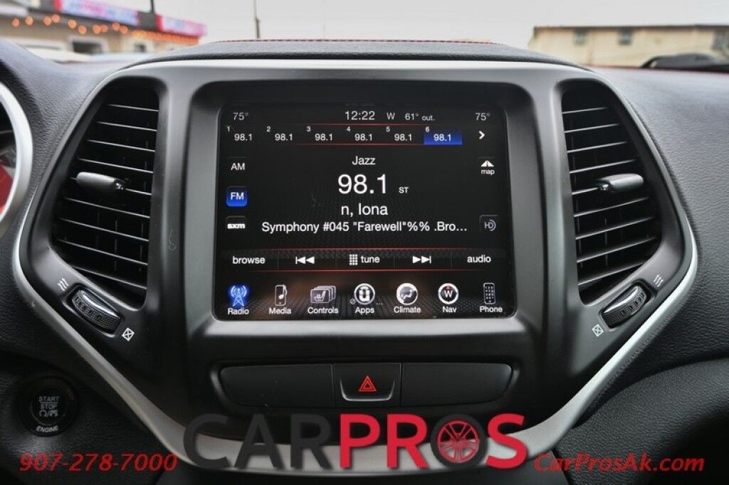 2015 Jeep Cherokee Trailhawk - 4X4 - Comfort & Convenience Group - 3.2L V6 - AutoStart - Heated & Cooled Leather Seats - Heated Steering Wheel - Bluetooth - Navigation - Back Up Camera - Cruise Control - Power Liftgate - Tow Pkg Anchorage AK