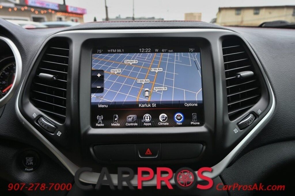 2015 Jeep Cherokee Trailhawk - 4X4 - Comfort & Convenience Group - 3.2L V6 - AutoStart - Heated & Cooled Leather Seats - Heated Steering Wheel - Bluetooth - Navigation - Back Up Camera - Cruise Control - Power Liftgate - Tow Pkg Anchorage AK