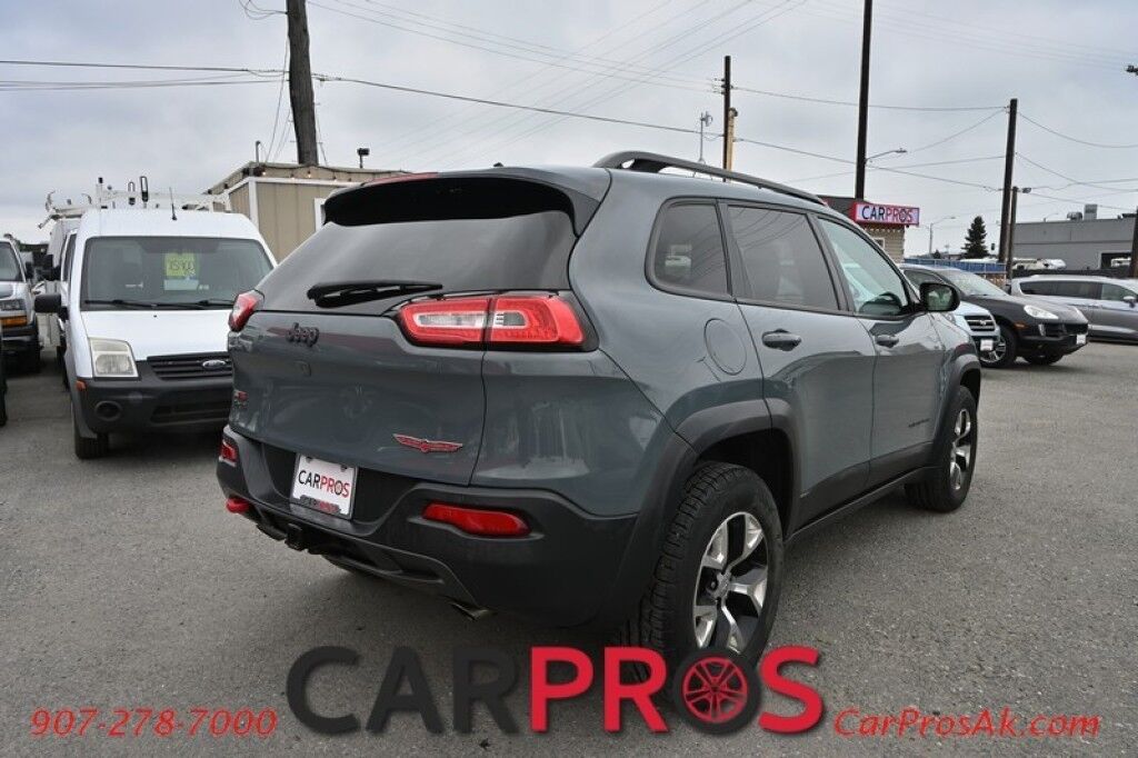 2015 Jeep Cherokee Trailhawk - 4X4 - Comfort & Convenience Group - 3.2L V6 - AutoStart - Heated & Cooled Leather Seats - Heated Steering Wheel - Bluetooth - Navigation - Back Up Camera - Cruise Control - Power Liftgate - Tow Pkg Anchorage AK