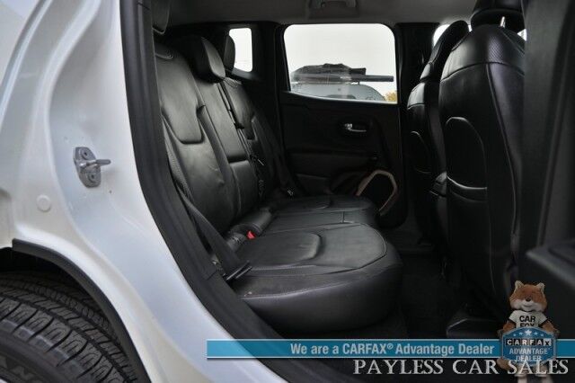 2015 Jeep Renegade Limited / 4X4 / Auto Start / Power & Heated Leather Seats / Heated Steering Wheel / Blind Spot Alert / Bluetooth / USB Input / Back Up Camera / Cruise Control / Keyless Entry & Start / 29 MPG / 1-Owner Anchorage AK
