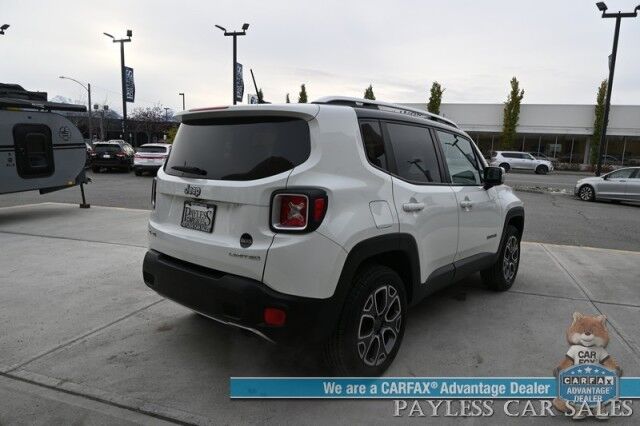 2015 Jeep Renegade Limited / 4X4 / Auto Start / Power & Heated Leather Seats / Heated Steering Wheel / Blind Spot Alert / Bluetooth / USB Input / Back Up Camera / Cruise Control / Keyless Entry & Start / 29 MPG / 1-Owner Anchorage AK