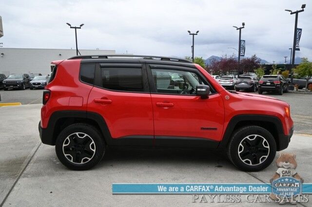 2015 Jeep Renegade Trailhawk / 4X4 / Heated Cloth Seats / Heated Steering Wheel / Auto Start / Open Air Sunroof / Bluetooth / Back Up Camera / Cruise Control / Keyless Entry & Start / Block Heater / Alloy Wheels / Tow Pkg Anchorage AK