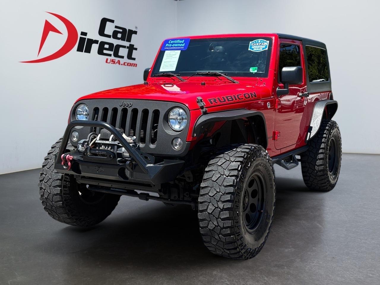2015 Jeep Wrangler Rubicon, RUNNING BOARDS, FENDER FLARES, TOW PACKAGE WITH WINCH, BRUSH GUARD, HARD TOP, LIFTED, CUSTOM PRO COMP WHEELS, BLUETOOTH, ONLY 81K MILES, CLEAN CARFAX, WRANGLE THESE KEYS!