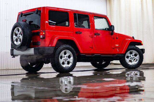 2015 Jeep Wrangler Unlimited 4x4 Sahara Leather Nav Red Deer AB