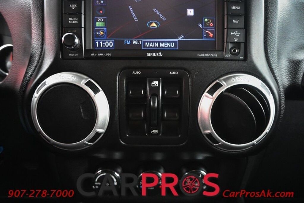 2015 Jeep Wrangler Unlimited Rubicon Hard Rock - 4X4 - 6 Speed Manual - Hard Top - Heated Leather Seats - Power Locks, Windows & Mirrors - Bluetooth - Navigation - Alpine Speakers - Winch - Keyless Entry - Aluminum Wheels Anchorage AK
