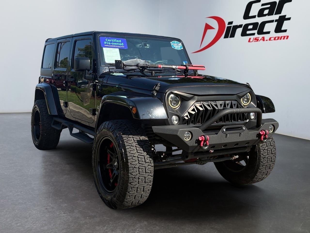 2015 Jeep Wrangler Unlimited Sahara, LIFTED, BRUSH GUARD, RUNNING BOARDS, FENDER FLARES, HARD TOP, CUSTOM BLACK MOTO METAL WHEELS, TOW PACKAGE, ALPINE SOUND SYSTEM, UCONNECT BLUETOOTH, ONLY 73K MILES, WRANGLE THE KEYS TO THIS JEEP! Virginia Beach VA