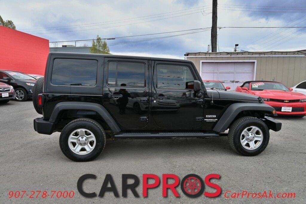 2015 Jeep Wrangler Unlimited Sport - 3.6L V6 - 4X4 - Automatic - Hard Top - Remote Start - Fog Lights - Cruise Control - A/C - Bluetooth - Block Heater - Fixed Running Boards - Tow Pkg - Low Miles Anchorage AK