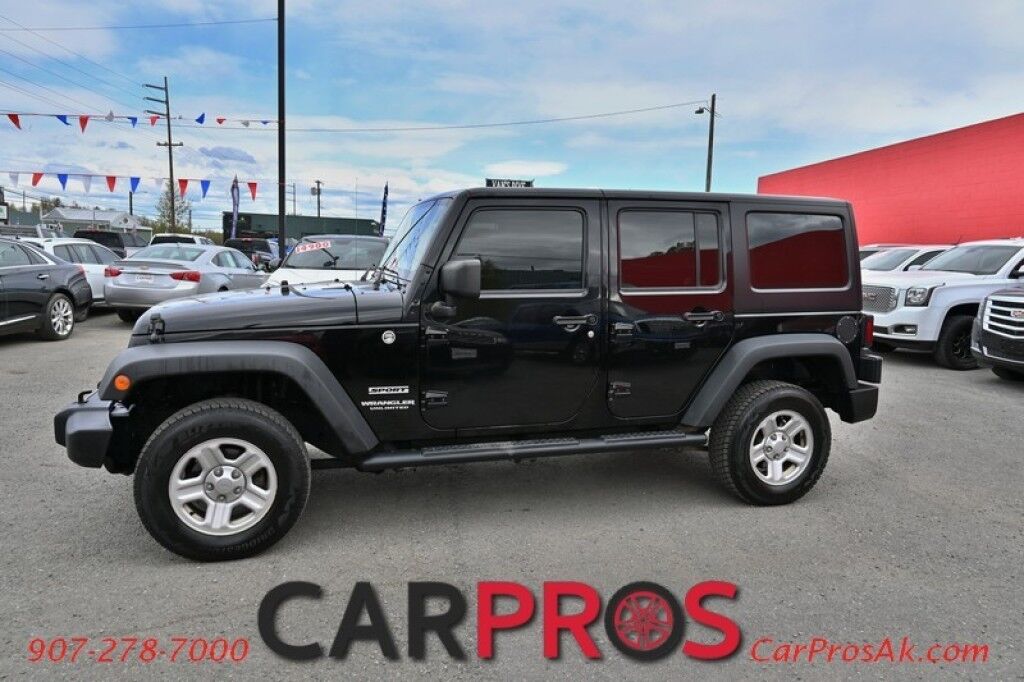 2015 Jeep Wrangler Unlimited Sport - 3.6L V6 - 4X4 - Hard Top - Remote Start - Fog Lights - Cruise Control - A/C - Bluetooth - Block Heater - Fixed Running Boards - Tow Pkg - Low Miles Anchorage AK