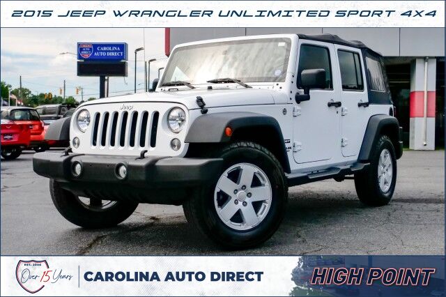 2015 Jeep Wrangler Unlimited Sport 4X4 / Soft Top / 3.6L V6! High Point NC