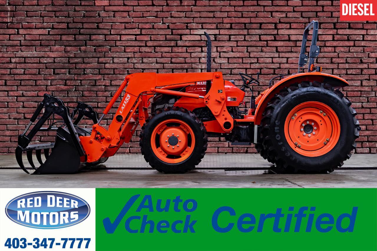 2015 Kubota M7040SUD 4WD Tractor Loader Grapple Diesel