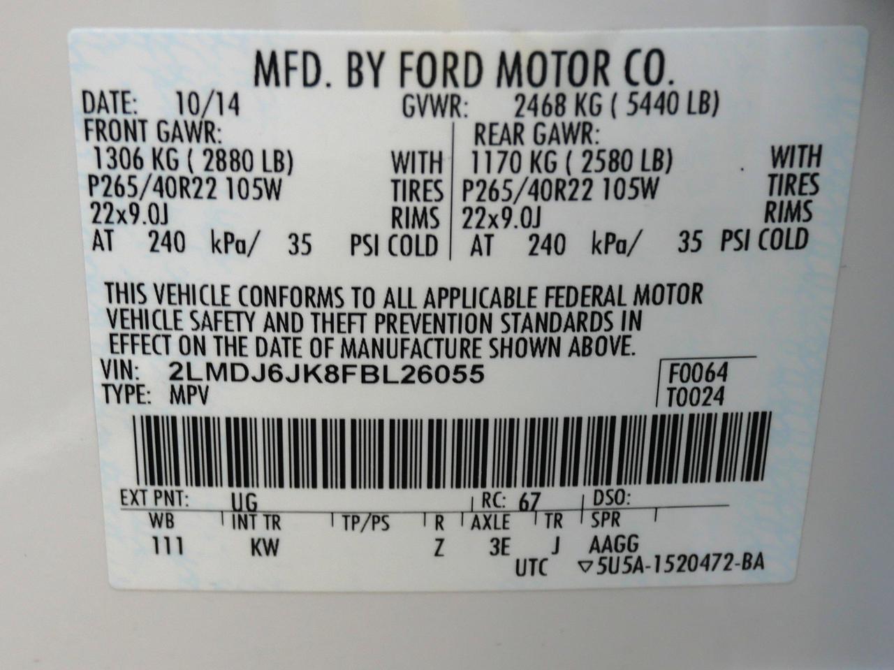 2015 Lincoln MKX Base San Juan TX