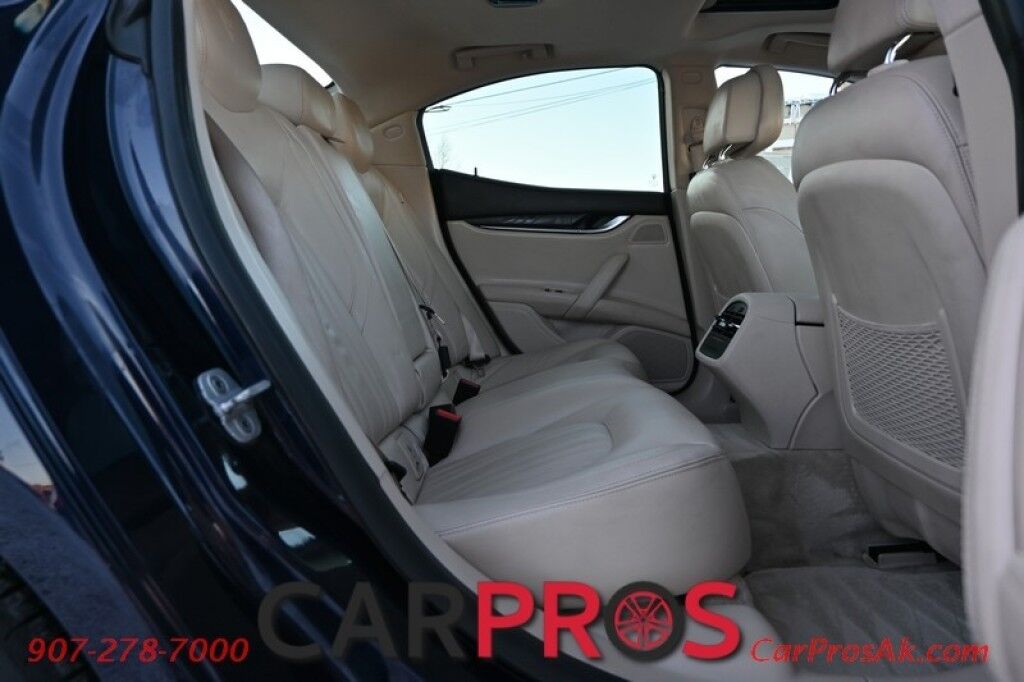 2015 Maserati Ghibli S Q4 - AWD - 3.0L Twin Turbo V6 - Power & Heated Leather Seats - Sunroof - Dual Zone Heat/AC - Remote Start - Navigation - Backup Camera - Bluetooth - Aluminum Wheels - 1-Owner Anchorage AK