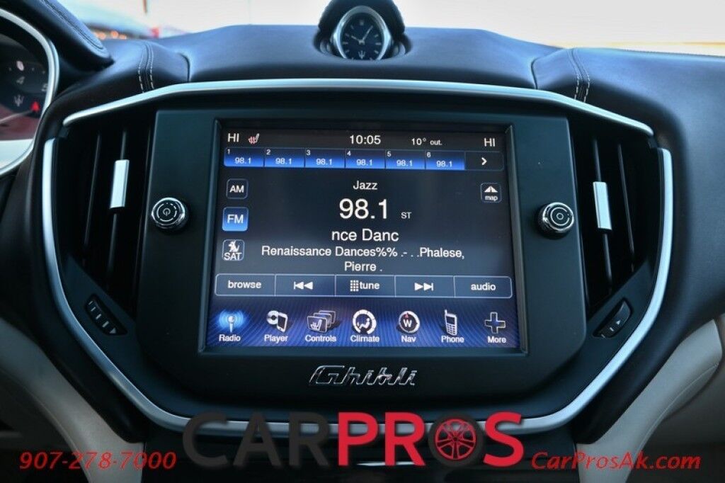 2015 Maserati Ghibli S Q4 - AWD - 3.0L Twin Turbo V6 - Power & Heated Leather Seats - Sunroof - Dual Zone Heat/AC - Remote Start - Navigation - Backup Camera - Bluetooth - Aluminum Wheels - 1-Owner Anchorage AK