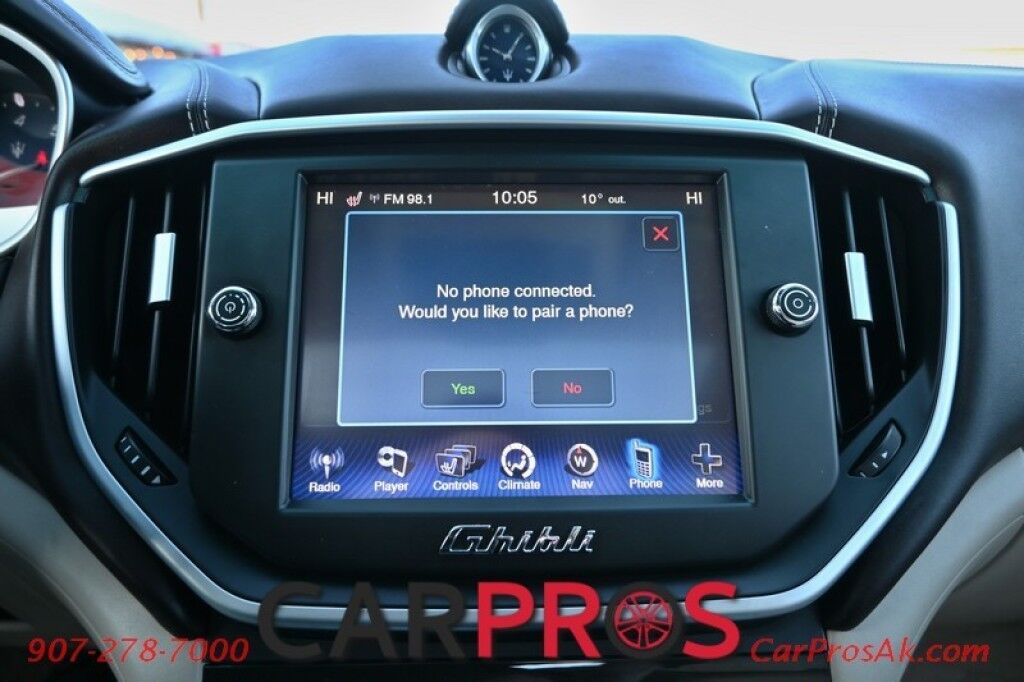 2015 Maserati Ghibli S Q4 - AWD - 3.0L Twin Turbo V6 - Power & Heated Leather Seats - Sunroof - Dual Zone Heat/AC - Remote Start - Navigation - Backup Camera - Bluetooth - Aluminum Wheels - 1-Owner Anchorage AK