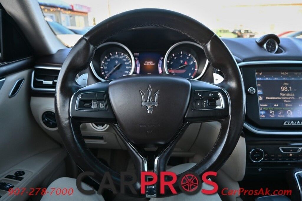 2015 Maserati Ghibli S Q4 - AWD - 3.0L Twin Turbo V6 - Power & Heated Leather Seats - Sunroof - Dual Zone Heat/AC - Remote Start - Navigation - Backup Camera - Bluetooth - Aluminum Wheels - 1-Owner Anchorage AK