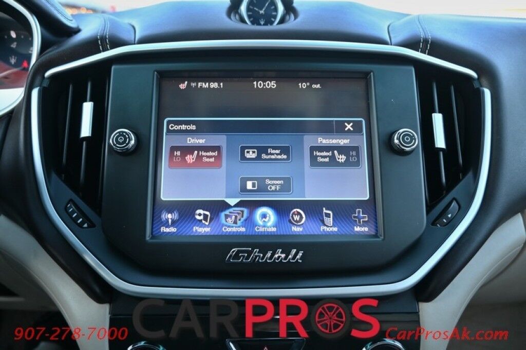 2015 Maserati Ghibli S Q4 - AWD - 3.0L Twin Turbo V6 - Power & Heated Leather Seats - Sunroof - Dual Zone Heat/AC - Remote Start - Navigation - Backup Camera - Bluetooth - Aluminum Wheels - 1-Owner Anchorage AK