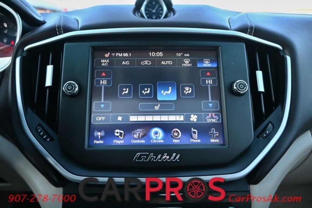 2015 Maserati Ghibli S Q4 - AWD - 3.0L Twin Turbo V6 - Power & Heated Leather Seats - Sunroof - Dual Zone Heat/AC - Remote Start - Navigation - Backup Camera - Bluetooth - Aluminum Wheels - 1-Owner Anchorage AK