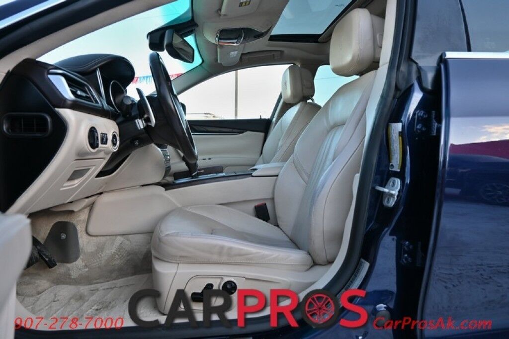 2015 Maserati Ghibli S Q4 - AWD - 3.0L Twin Turbo V6 - Power & Heated Leather Seats - Sunroof - Dual Zone Heat/AC - Remote Start - Navigation - Backup Camera - Bluetooth - Aluminum Wheels - 1-Owner Anchorage AK