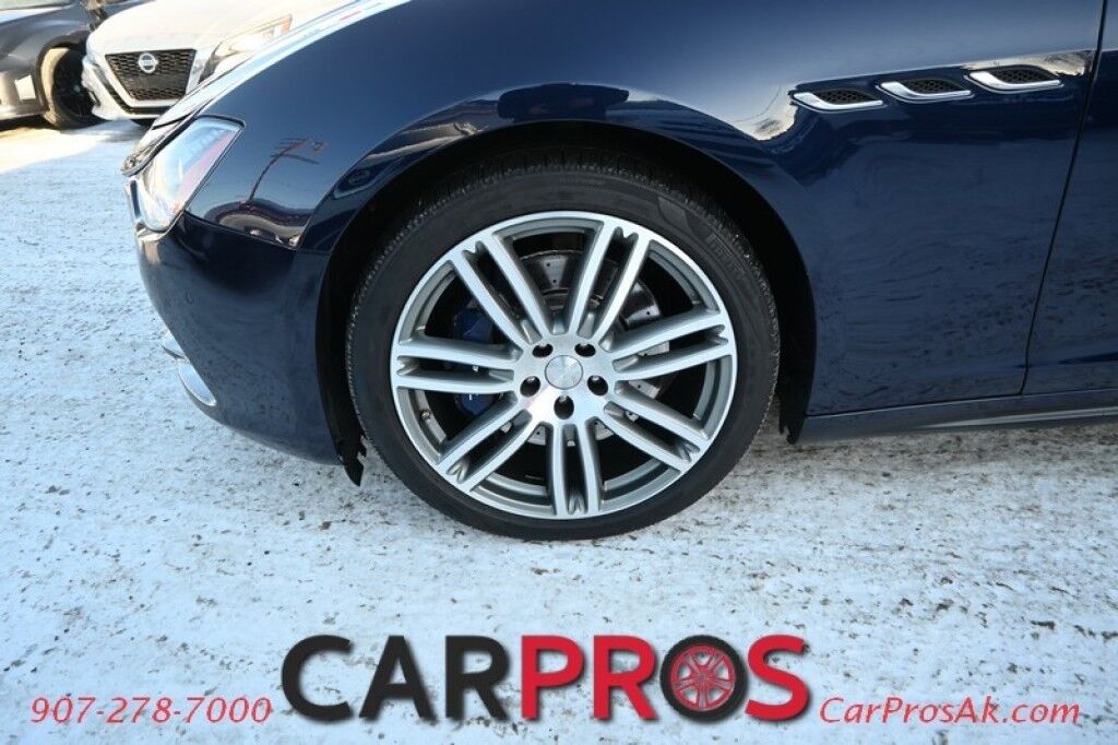 2015 Maserati Ghibli S Q4 - AWD - 3.0L Twin Turbo V6 - Power & Heated Leather Seats - Sunroof - Dual Zone Heat/AC - Remote Start - Navigation - Backup Camera - Bluetooth - Aluminum Wheels - 1-Owner Anchorage AK