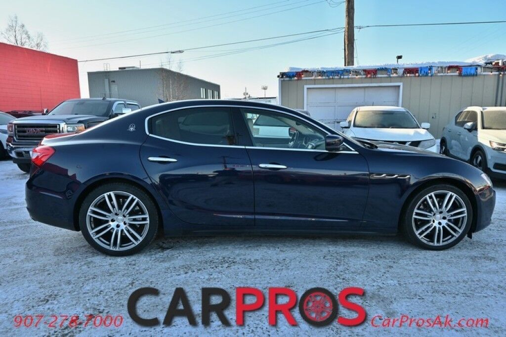 2015 Maserati Ghibli S Q4 - AWD - 3.0L Twin Turbo V6 - Power & Heated Leather Seats - Sunroof - Dual Zone Heat/AC - Remote Start - Navigation - Backup Camera - Bluetooth - Aluminum Wheels - 1-Owner Anchorage AK