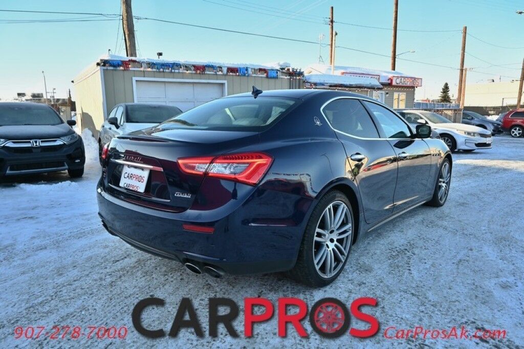 2015 Maserati Ghibli S Q4 - AWD - 3.0L Twin Turbo V6 - Power & Heated Leather Seats - Sunroof - Dual Zone Heat/AC - Remote Start - Navigation - Backup Camera - Bluetooth - Aluminum Wheels - 1-Owner Anchorage AK