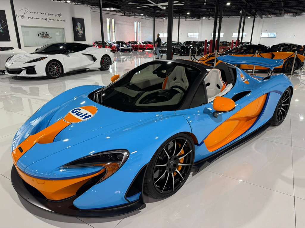 2015 McLaren P1 Lanzante Spider chassis #2/5,painted Gulf livery,interior in Gulf colors,Meridian DSP AND MORE!!! Fort Lauderdale FL