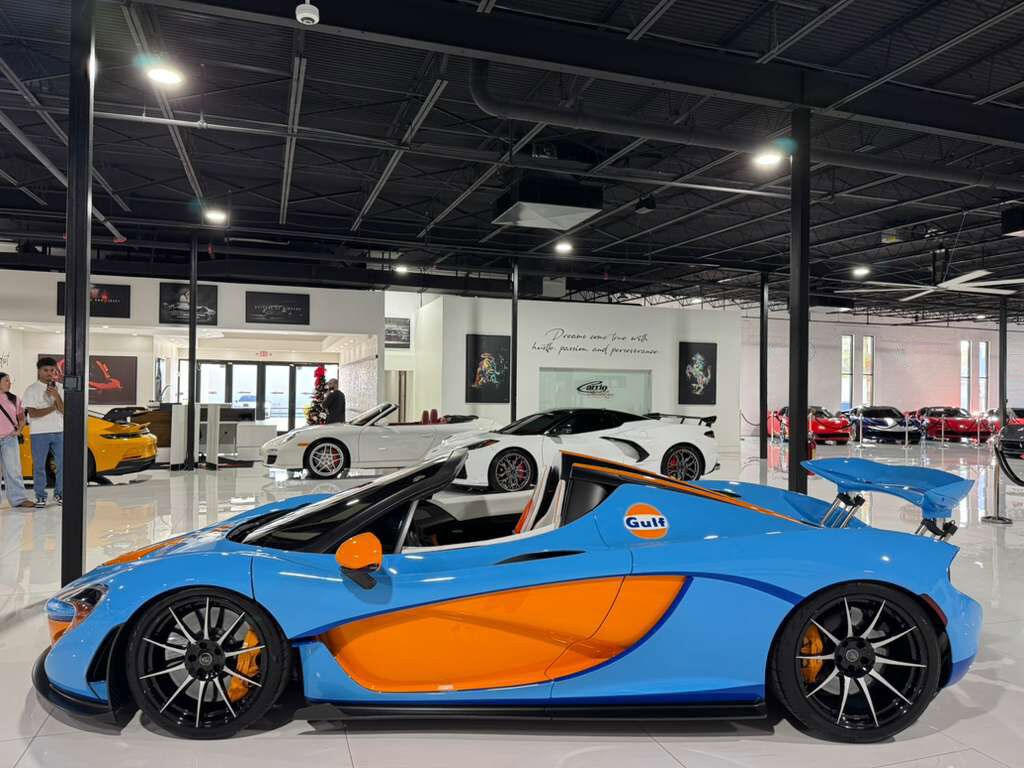 2015 McLaren P1 Lanzante Spider chassis #2/5,painted Gulf livery,interior in Gulf colors,Meridian DSP AND MORE!!! Fort Lauderdale FL