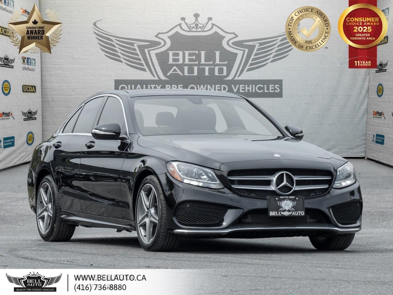 2015 Mercedes-Benz C-Class C 300 | AMG PKG | PANO ROOF | NAVI | BACKUP CAM | BLACK ON BLACK | WOODTRIM Toronto ON