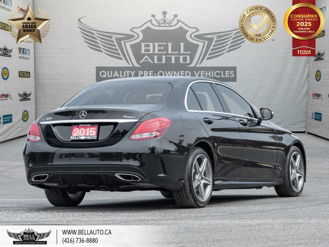 2015 Mercedes-Benz C-Class C 300 | AMG PKG | PANO ROOF | NAVI | BACKUP CAM | BLACK ON BLACK | WOODTRIM Toronto ON