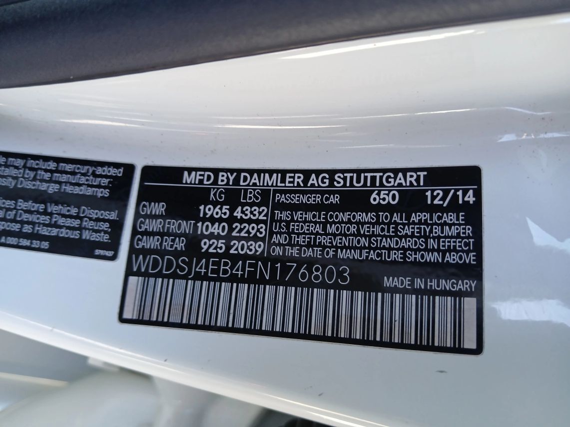 2015 Mercedes-Benz CLA-Class CLA 250 Coupe 4D Maitland FL