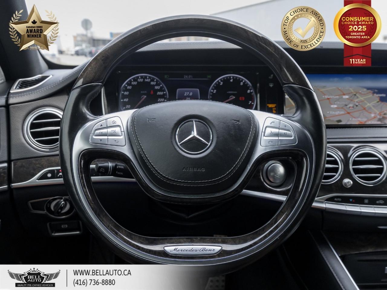 2015 Mercedes-Benz S-Class S 550 LWB | AMGPKG | BURMESTER | NAVI | PANO ROOF | BACKUPCAM | PARKASSIST | WOODTRIM | NOACCIDENT Toronto ON