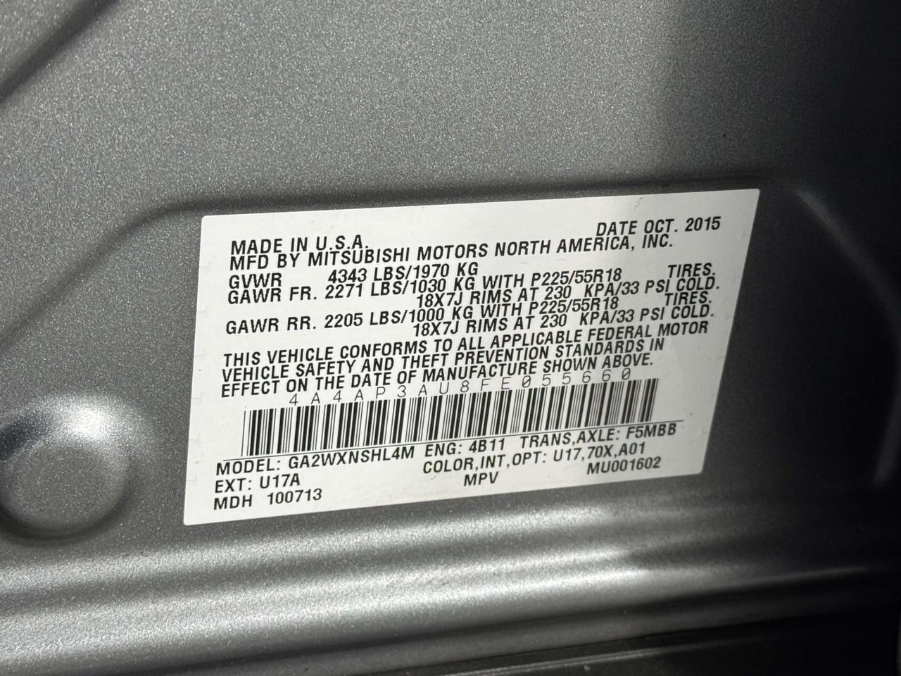 2015 Mitsubishi Outlander Sport ES Fredericksburg VA