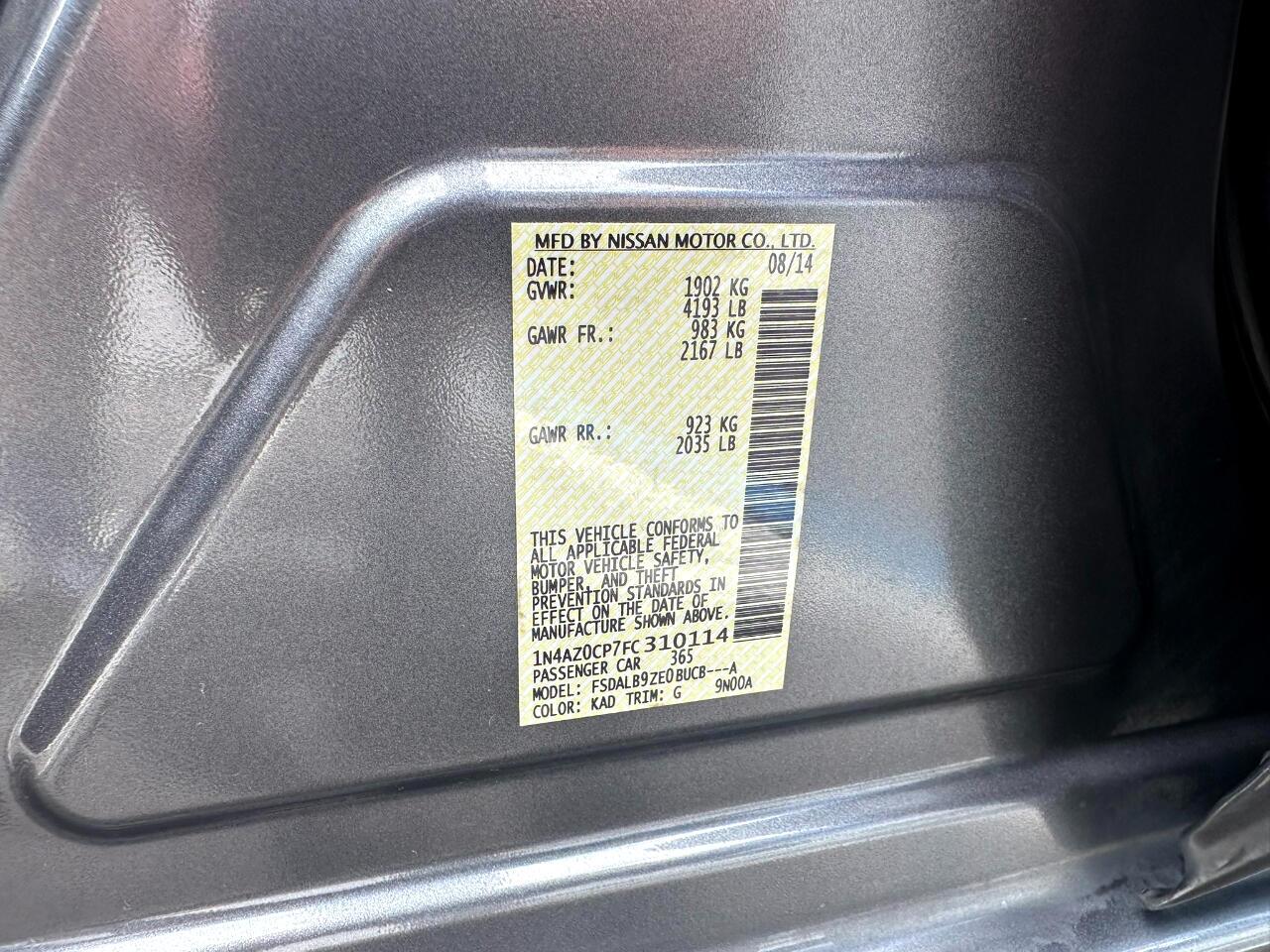 2015 Nissan Leaf 4dr HB S Jacksonville FL