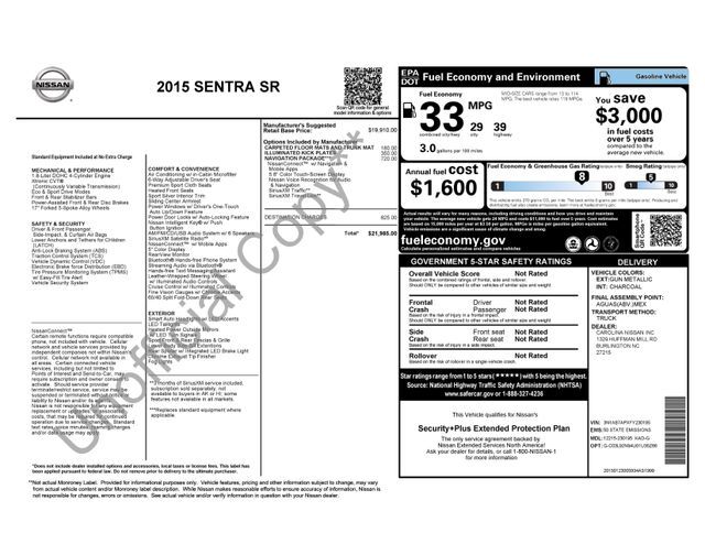 2015 Nissan Sentra SR Raleigh NC