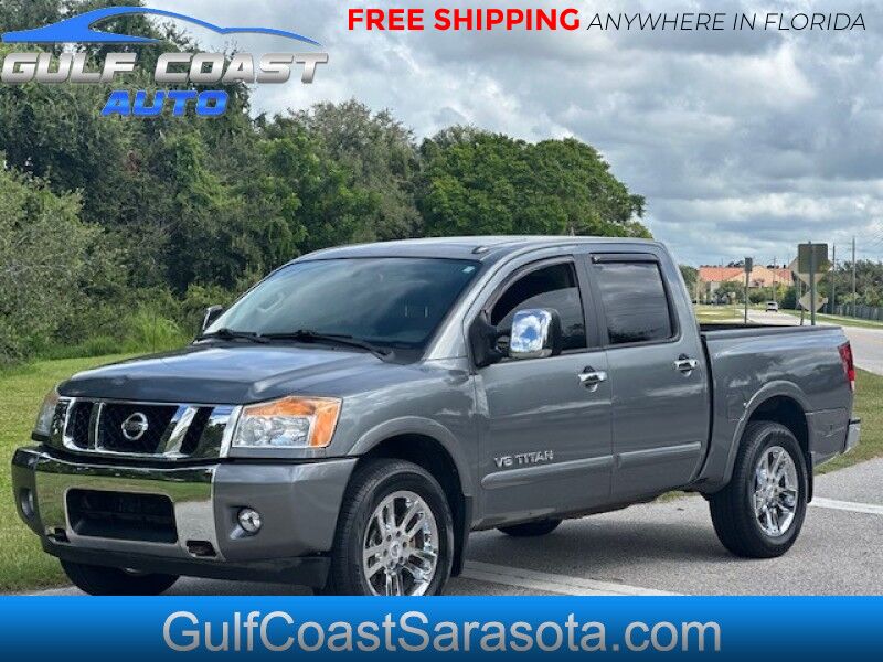 2015 Nissan TITAN SL 4X4 LEATHER SUNROOF NAVIGATION EXHAUST CREW CAB BRAND NEW TIRES SERVICED FREE SHIPPING IN FLORIDA LOW MILES TRUCK Sarasota FL