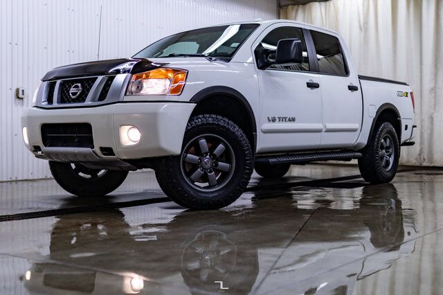 2015 Nissan Titan 4x4 Crew Cab Pro-4X Leather Roof Nav BCam Red Deer AB
