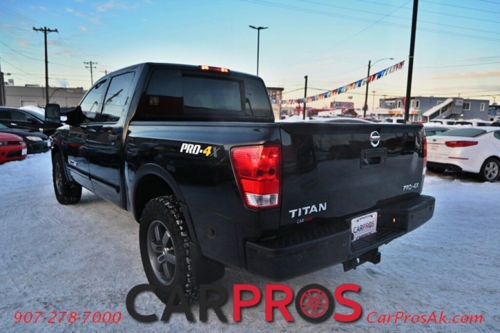 2015 Nissan Titan PRO-4X - 4X4 - 5.6L V8 - Crew Cab - Navigation - Bluetooth - Block Heater - Fog Lights - Keyless Entry - Backup Camera - Rear Backup Sensors - Bedliner - Tow Package Anchorage AK