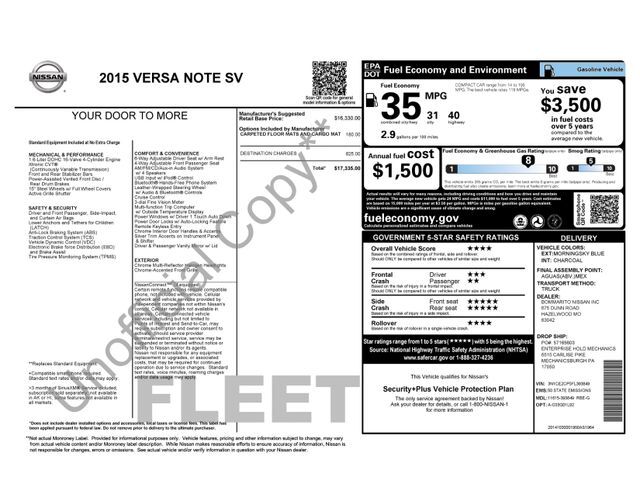 2015 Nissan Versa Note SV Raleigh NC