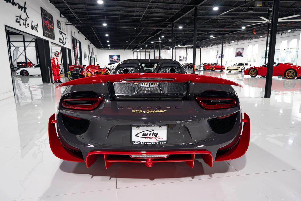 2015 Porsche 918 Spyder 1-of-1, Weissach Package, PTS Grey Black paint, Guards Red accents, Burmester audio AND MUCH MORE!! Fort Lauderdale FL