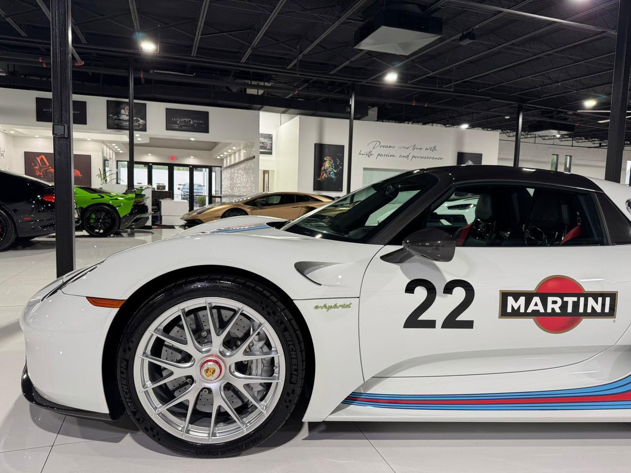 2015 Porsche 918 Spyder Weissach Package, Martini livery, mag wheels, Burmester audio AND MUCH MORE!!! Fort Lauderdale FL