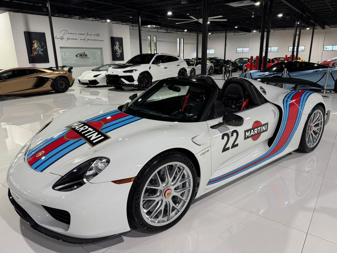 2015 Porsche 918 Spyder Weissach Package, Martini livery, mag wheels, Burmester audio AND MUCH MORE!!! Fort Lauderdale FL