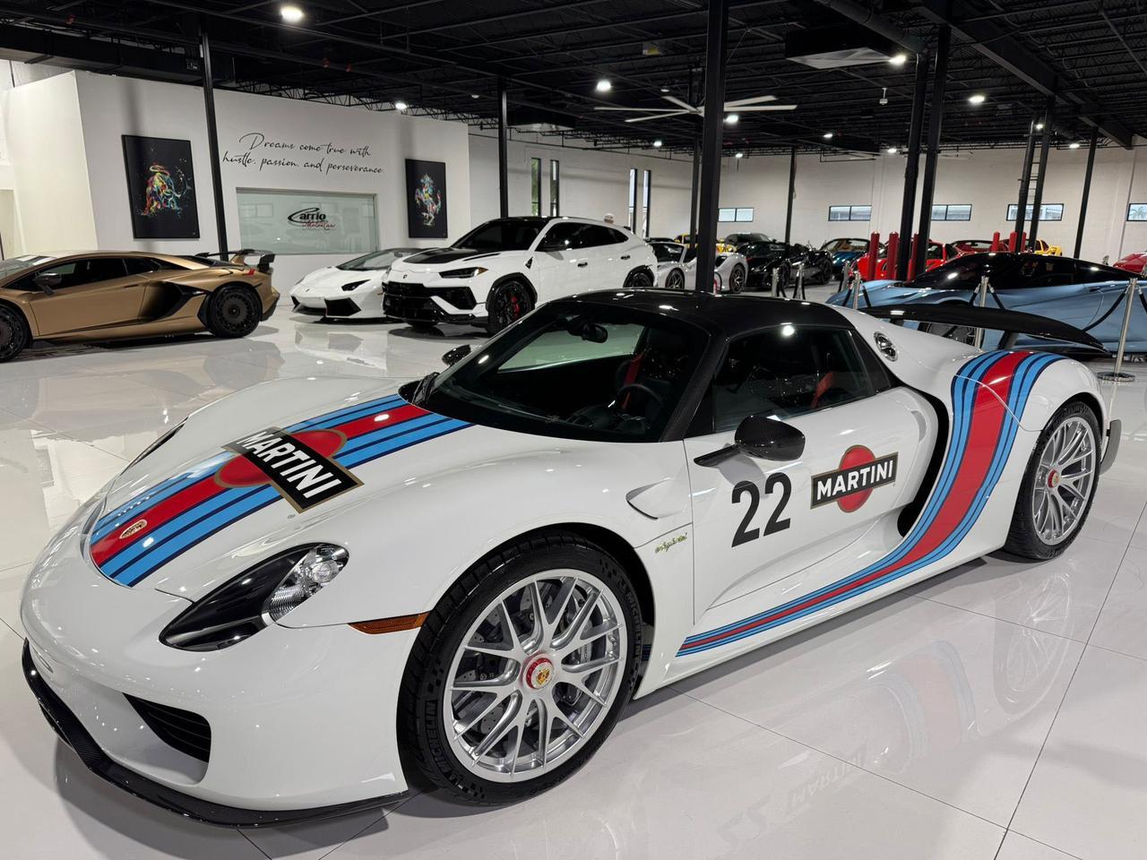2015 Porsche 918 Spyder Weissach Package, Martini livery, mag wheels, Burmester audio AND MUCH MORE!!! Fort Lauderdale FL