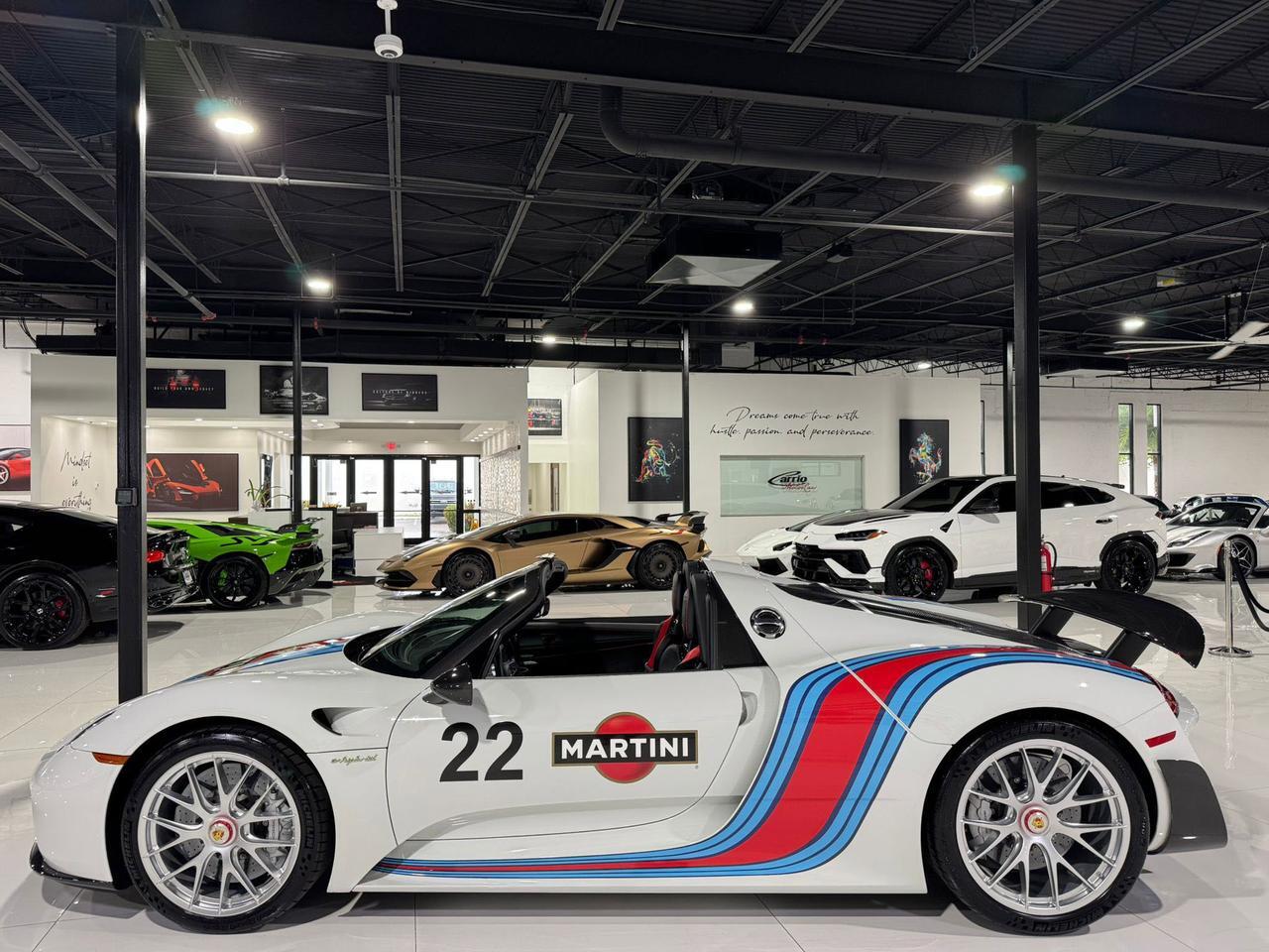 2015 Porsche 918 Spyder Weissach Package, Martini livery, mag wheels, Burmester audio AND MUCH MORE!!! Fort Lauderdale FL