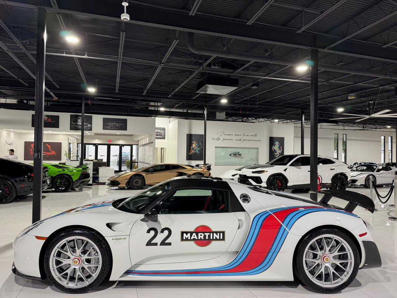 2015 Porsche 918 Spyder Weissach Package, Martini livery, mag wheels, Burmester audio AND MUCH MORE!!! Fort Lauderdale FL
