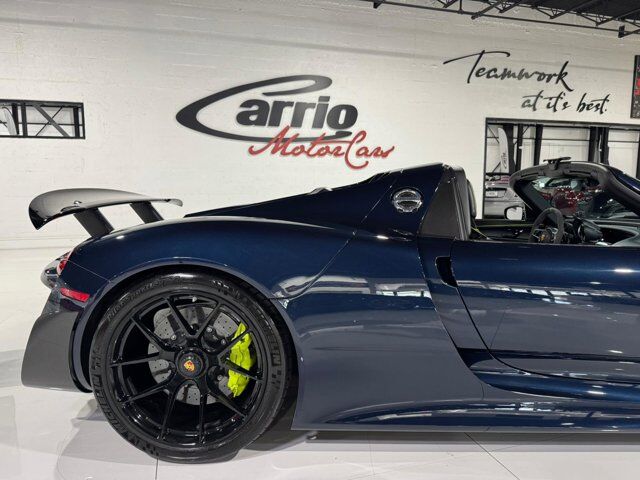 2015 Porsche 918 Spyder chassis #714/918 for the world, Dark Blue Metallic paint, Acid Green calipers AND MORE!! Fort Lauderdale FL