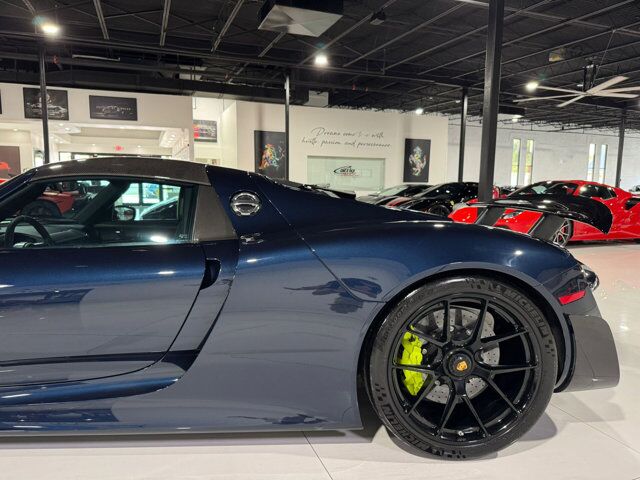 2015 Porsche 918 Spyder chassis #714/918 for the world, Dark Blue Metallic paint, Acid Green calipers AND MORE!! Fort Lauderdale FL