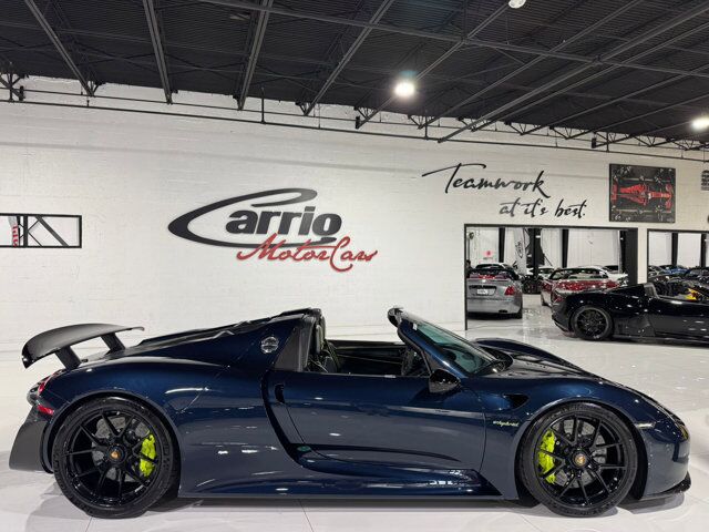 2015 Porsche 918 Spyder chassis #714/918 for the world, Dark Blue Metallic paint, Acid Green calipers AND MORE!! Fort Lauderdale FL