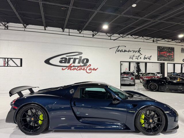 2015 Porsche 918 Spyder chassis #714/918 for the world, Dark Blue Metallic paint, Acid Green calipers AND MORE!! Fort Lauderdale FL